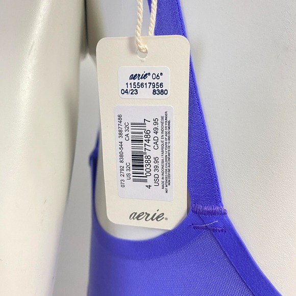 Aerie Smoothez Microfiber Unlined Balconette Bra Purple 32C Underwire NWT - Picture 5 of 5